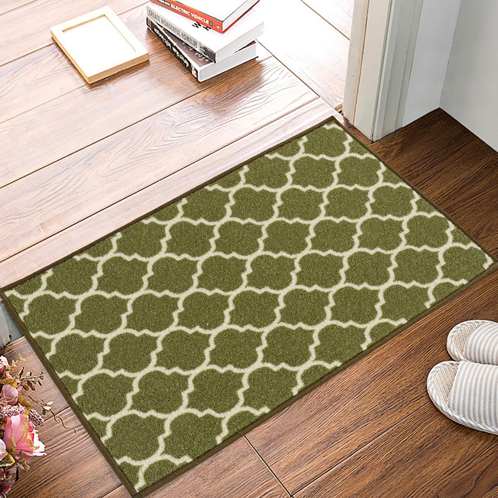 Smart Living Trellis Green and Cream Gel Back Non-Slip Mat 67 x 220cm Image 3