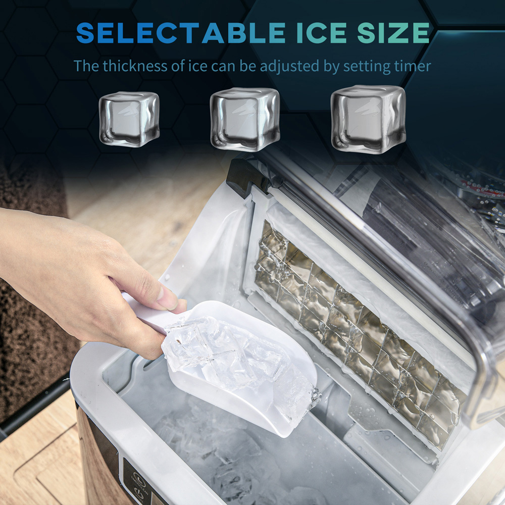 HOMCOM 800-139V70BK Black Counter Top Ice Maker Machine Image 7