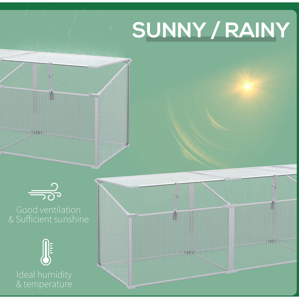 Outsunny White Polycarbonate 5.9 x 1.6ft Greenhouse Image 6