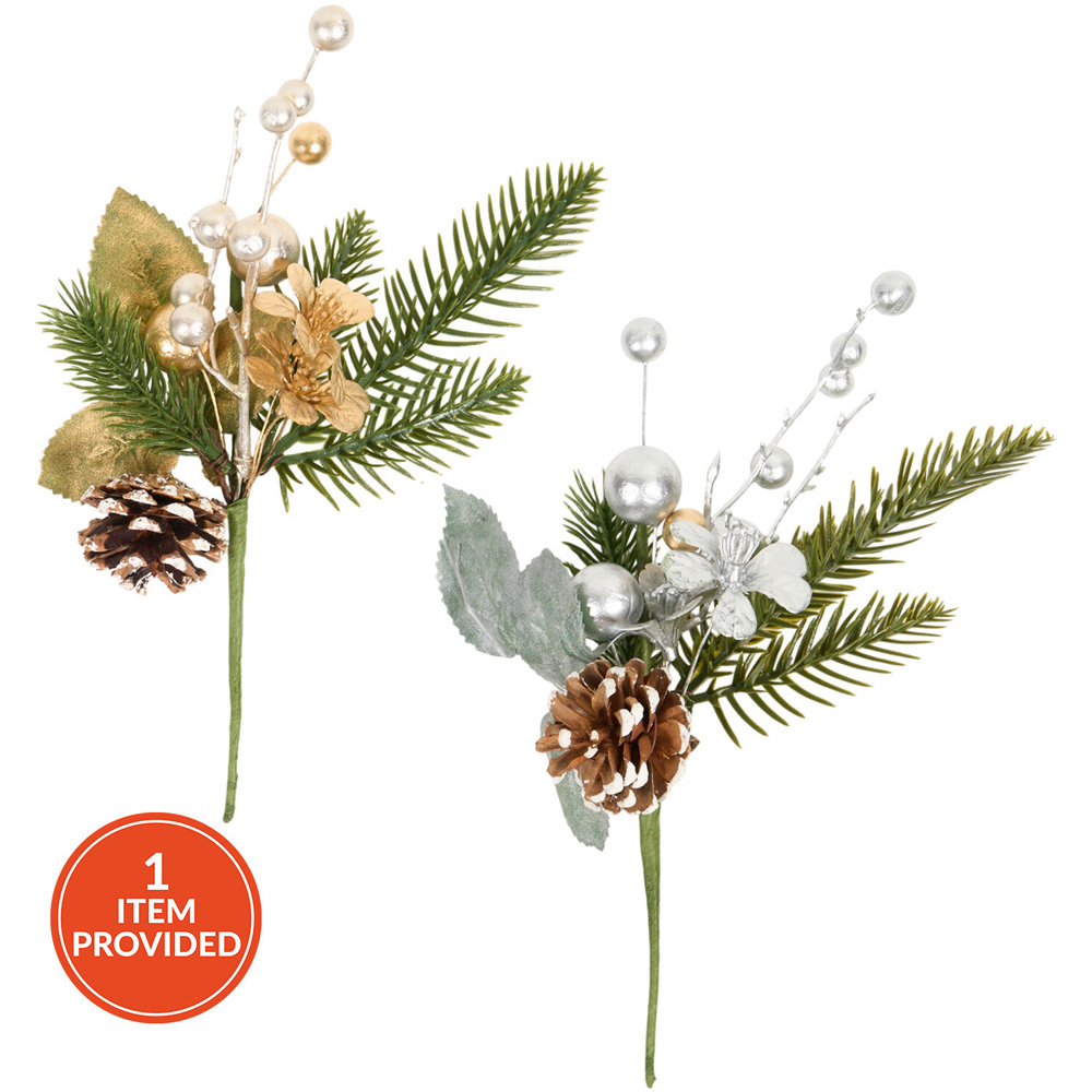 Metallic Flower Pick Image 1