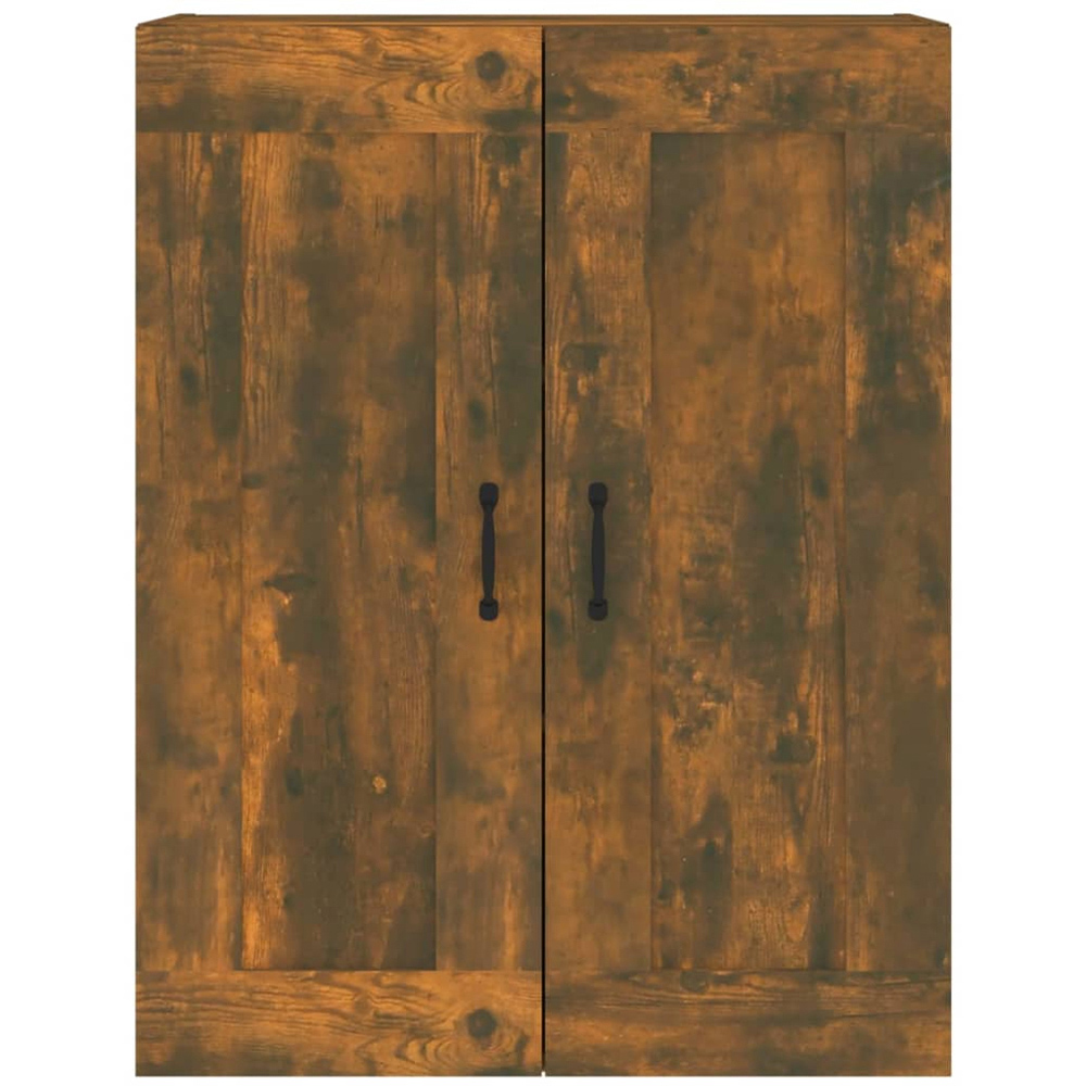 vidaXL 2 Door Smoked Oak Hanging Wall Storage Cabinet Image 5