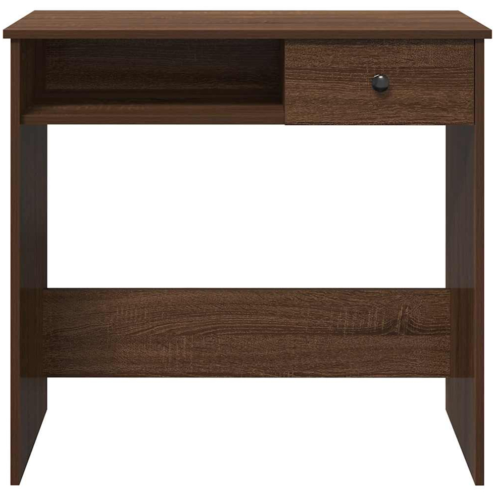 vidaXL Single Drawer Single Shelf Computer Desk Brown Image 4