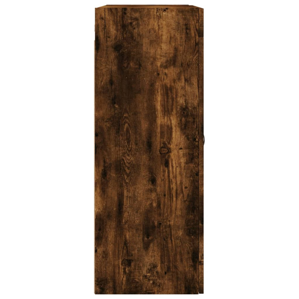 vidaXL 2 Glass Door Smoked Oak Wooden Wall-Mounted Cabinet Set of 2 Image 7
