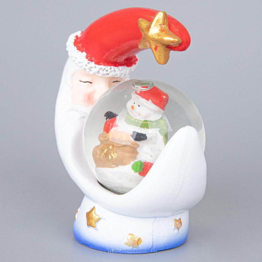 Shatchi Christmas Mini Snowglobe Water Ball Snow Dome Base Image 3
