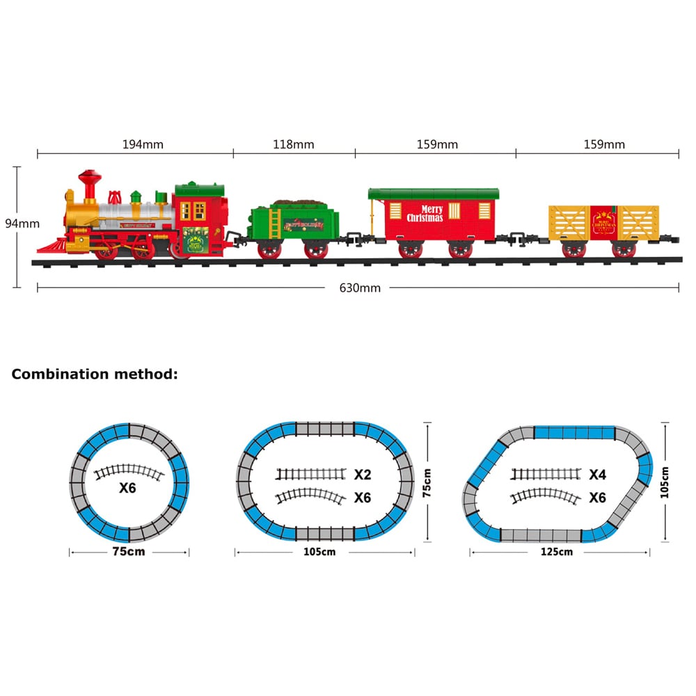 Rexco Deluxe Musical Around Christmas Tree Train Set Image 7