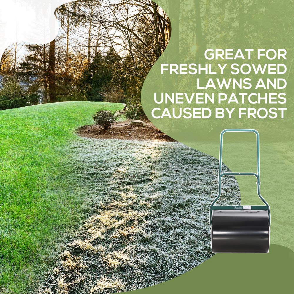 Outsunny 60L Green Fillable Steel Lawn Roller Image 4