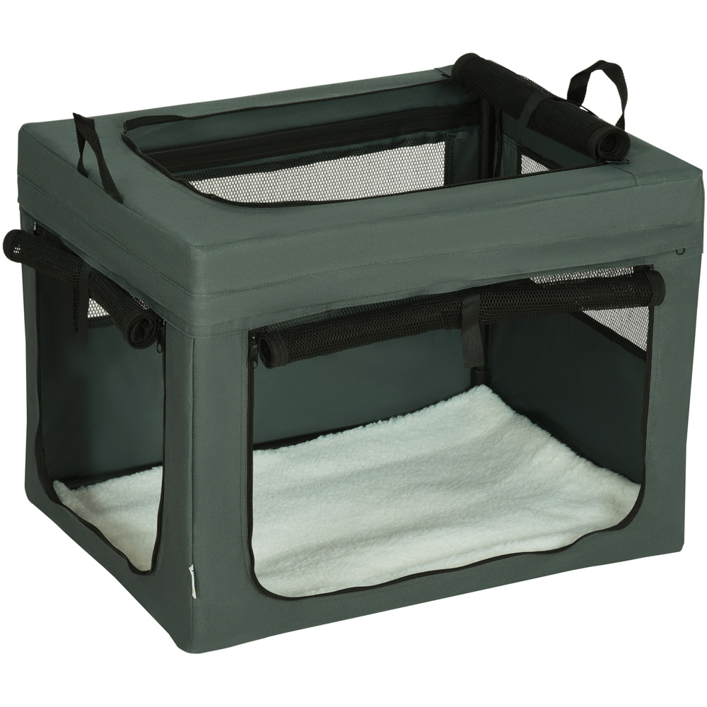 PawHut Grey Soft Side Small Dog Pet Carrier with Cushion Image 1