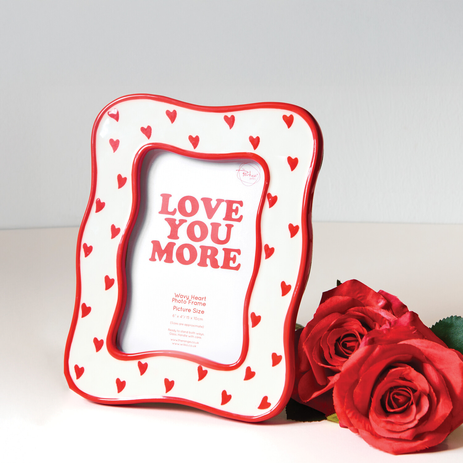 Ceramic Heart Photo Frame Red Image 2
