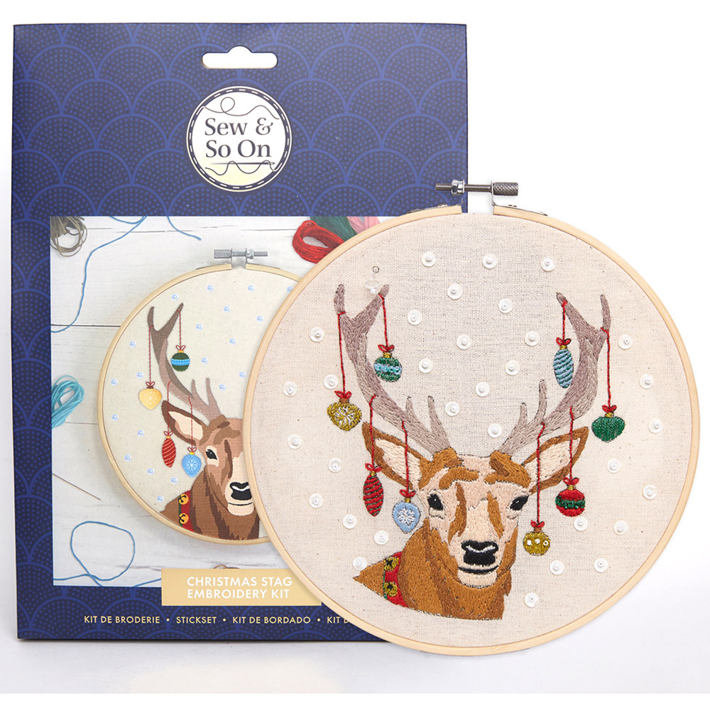Sew & So On Multicoloured Stag Embroidery Craft Set 8 inch Image 8