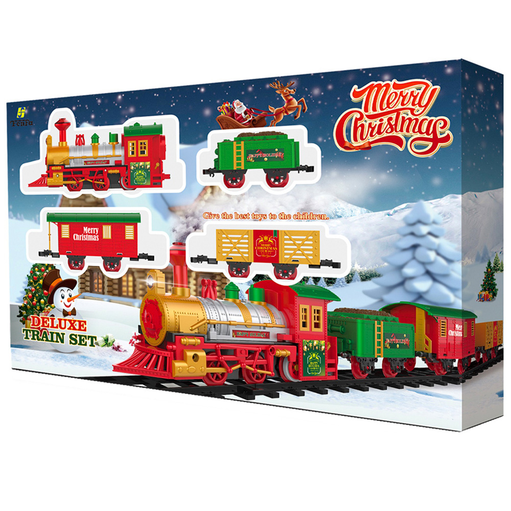 Rexco Deluxe Musical Around Christmas Tree Train Set Image 1