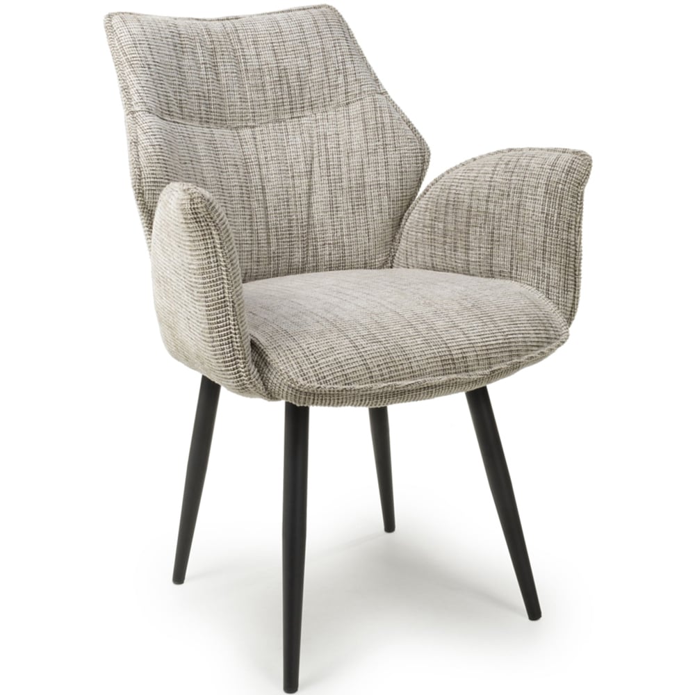 Baltimore Set of 2 Tweed Toffee Swivel Dining Chair Image 2