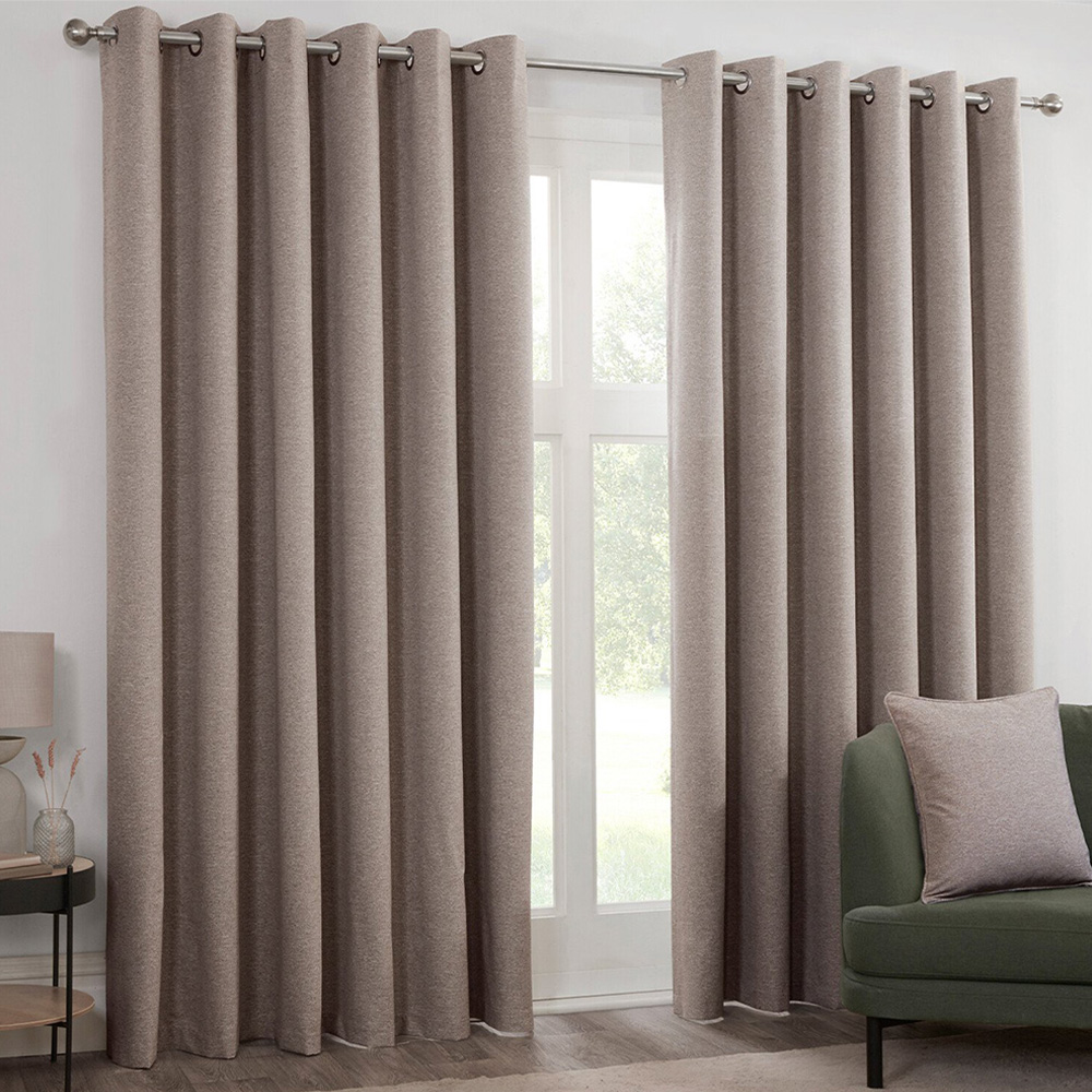 Dusk Eyelet Curtain Natural 229cm Image 1