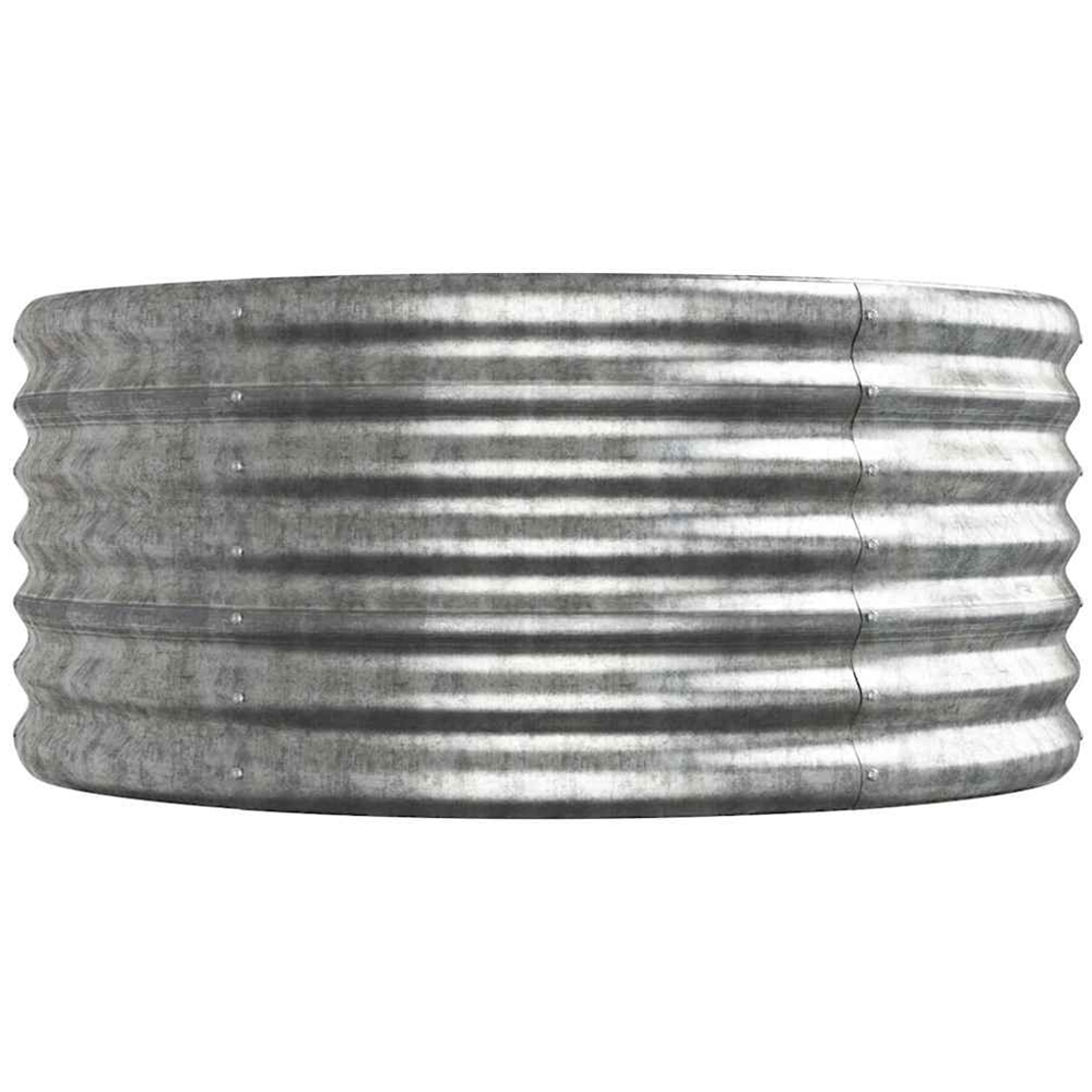vidaXL Silver Galvanised Steel Raised Garden Bed 36 x 224 x 80cm Image 2
