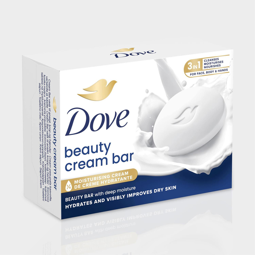 Dove Original Deep Moisture Soft and Smooth Skin Beauty Cream Bar 4 x 90g 6 Pack Image 4