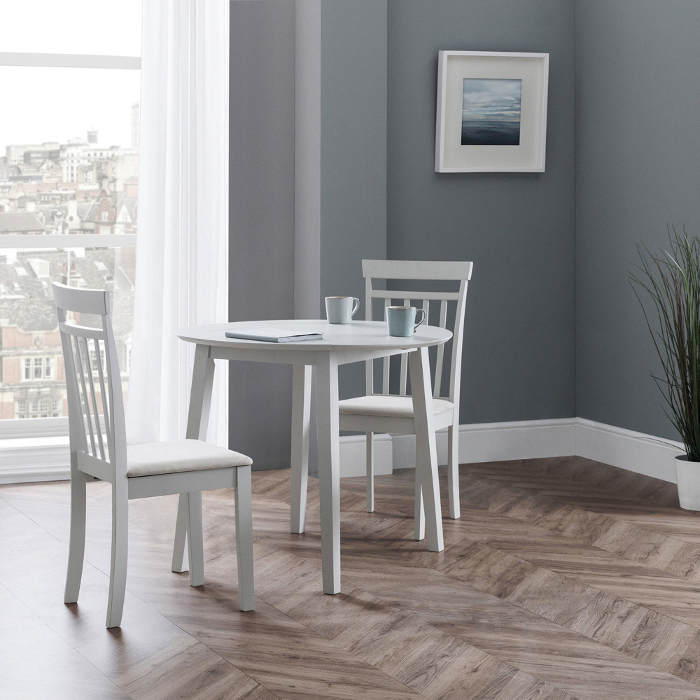 Julian Bowen Coast 2 Seater Grey Dropleaf Table Set Image 5