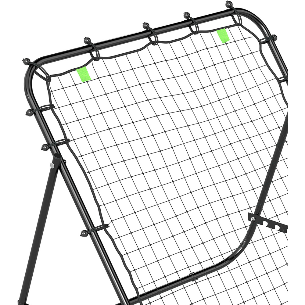 HOMCOM Adjustable Football Rebounder Net Training Aid Black Image 4