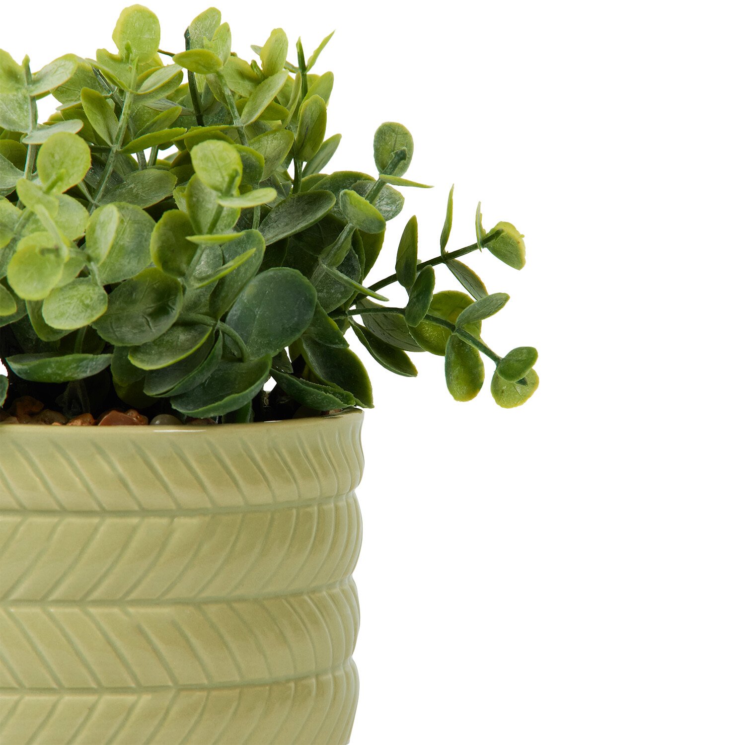 Faux Grass In Pot White or Sage Image 6