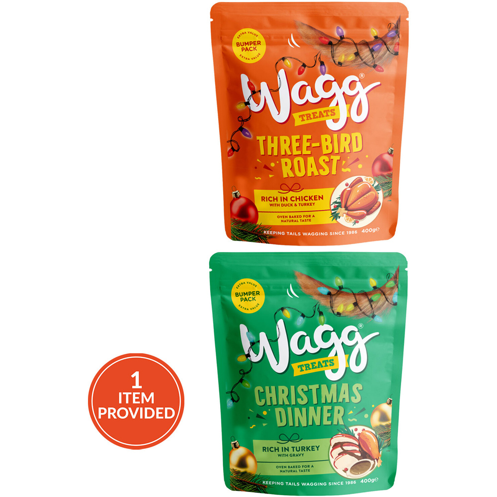 Wagg Three Bird Roast or Christmas Dinner Dog Treats Image 2