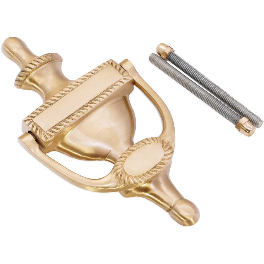 Spira Brass Satin Brass Georgian Door Knocker Image 4