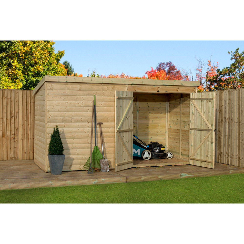 Empire Sheds 4000 12 x 5ft Double Door Tongue and Groove Pent Garden Shed Image 2