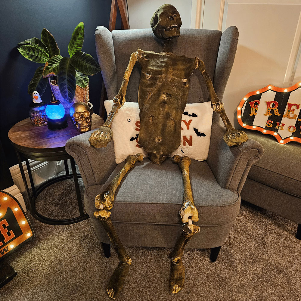Samuel Alexander Halloween Mummified Skeleton Decoration 5ft Image 6
