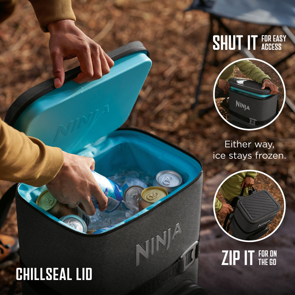 Ninja FrostVault Go 24 Can Charcoal Grey Cooler Backpack 17L Image 4