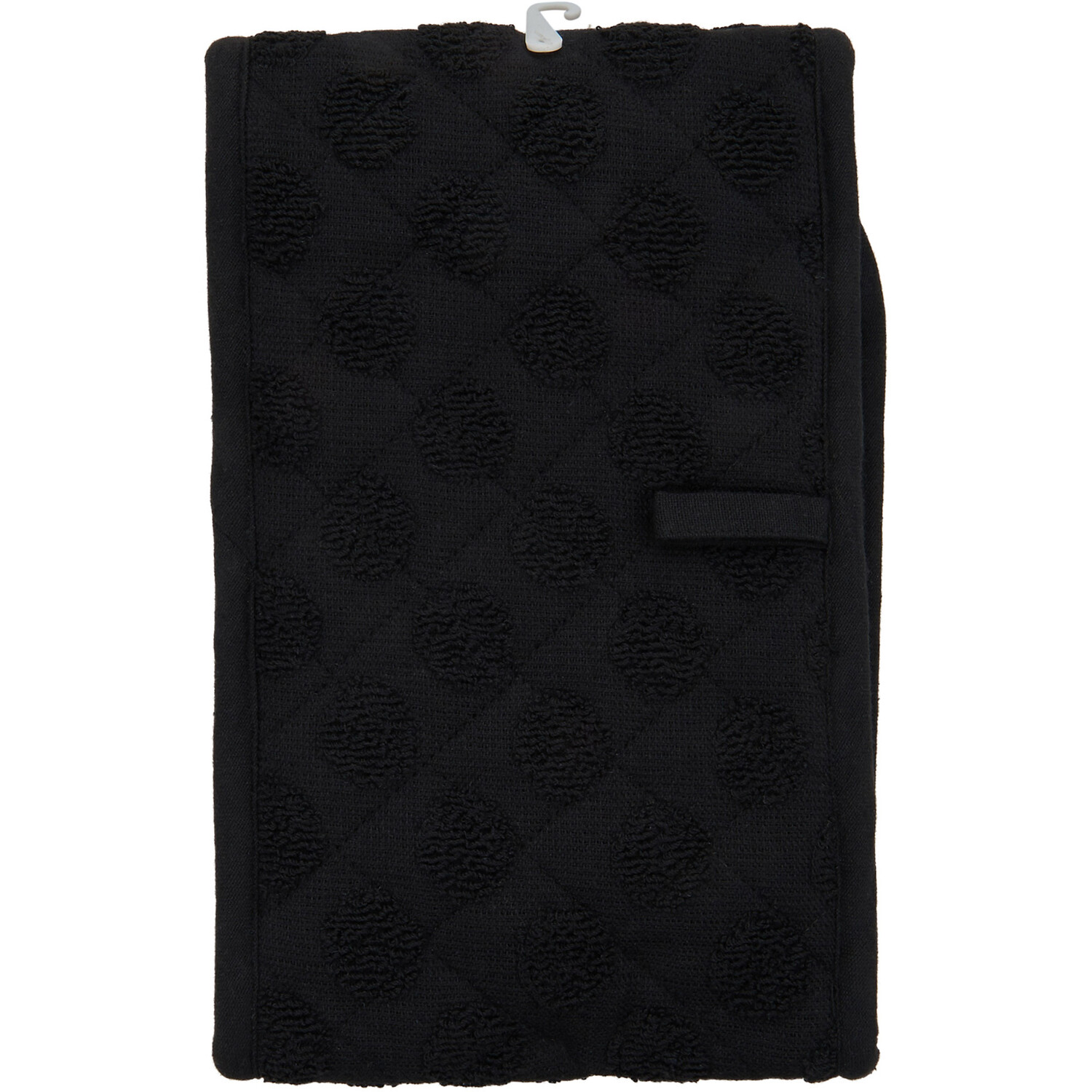 Dobby Terry Double Oven Glove - Black Image 2