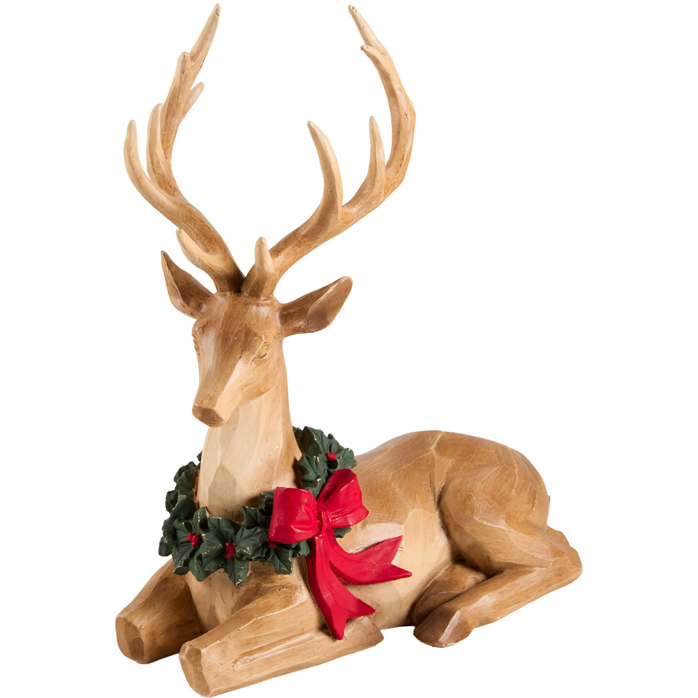 Set of 4 Traditional Reindeer Scene Figures Image 8