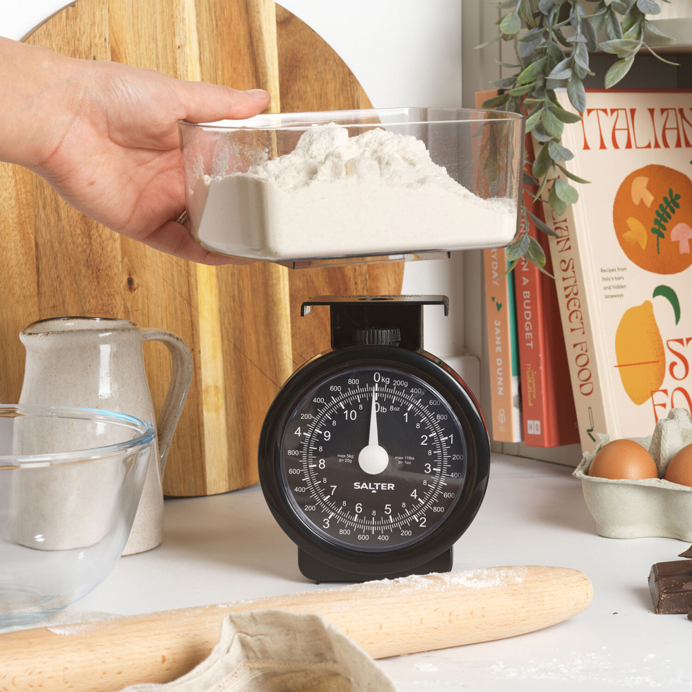 Salter Mechanical Kitchen Scale Black Image 2