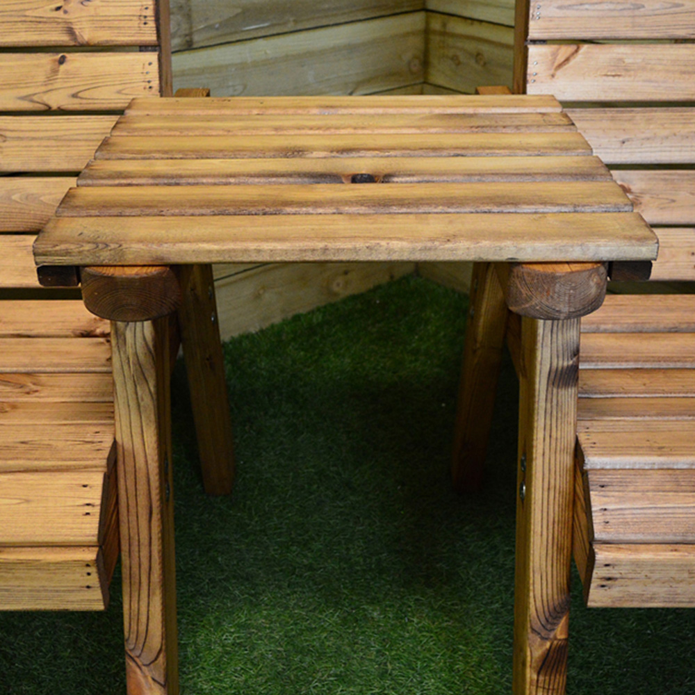 Samuel Alexander Hand Made Chunky Rustic Wooden Companion Seat Straight Tray Image 2