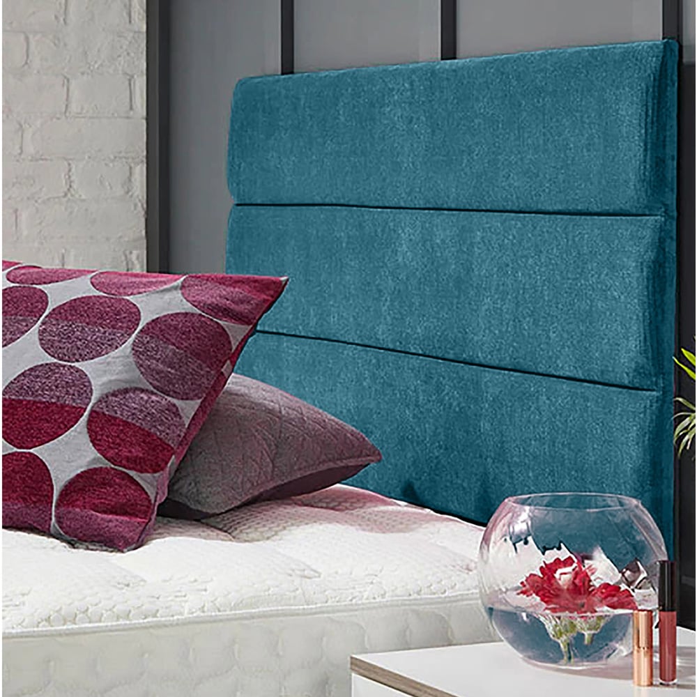 Eleganza Home Bliss Super King Size Teal Naples Strutted Headboard Image 1