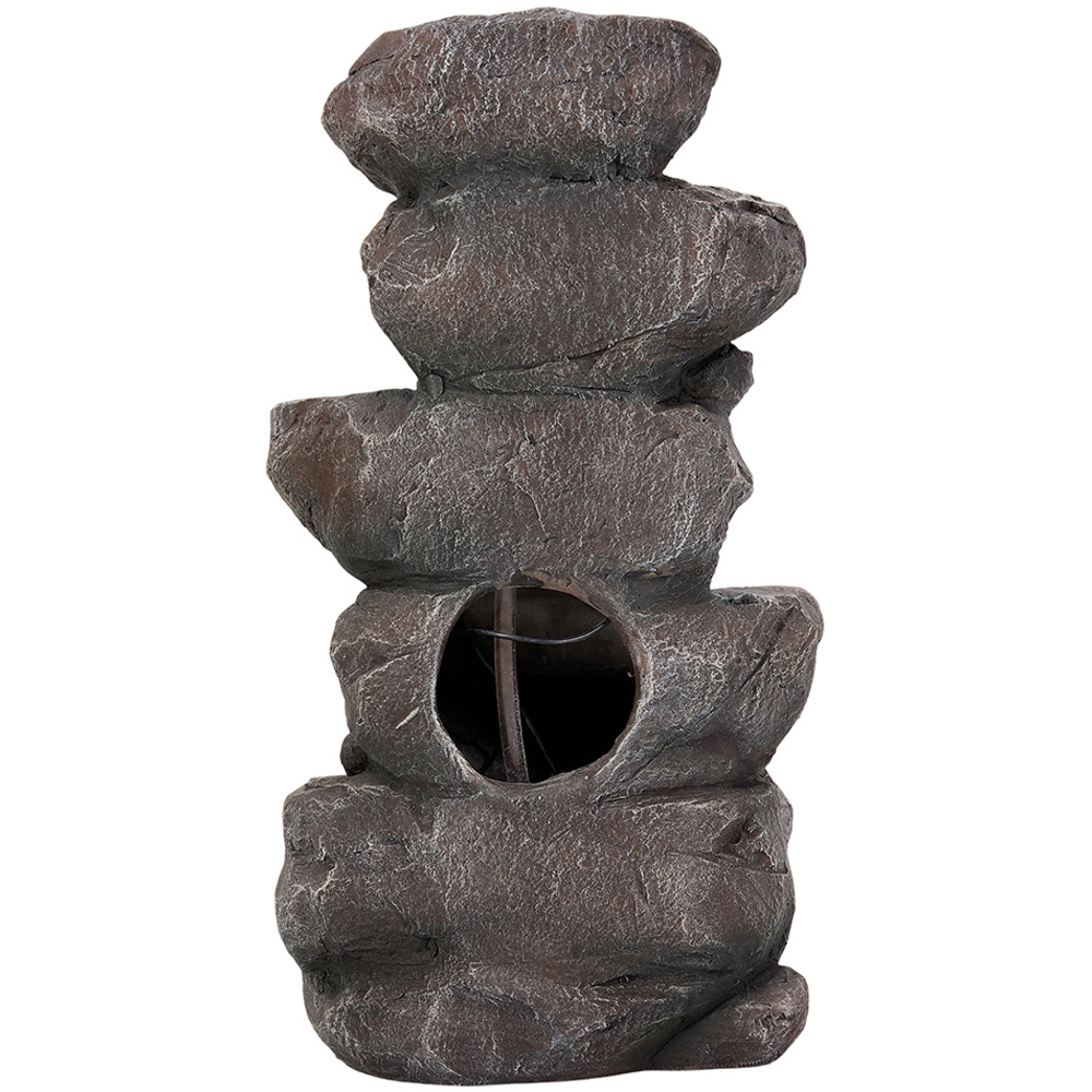 Living and Home 5-Tier Rockery Solar LED Water Feature Image 3