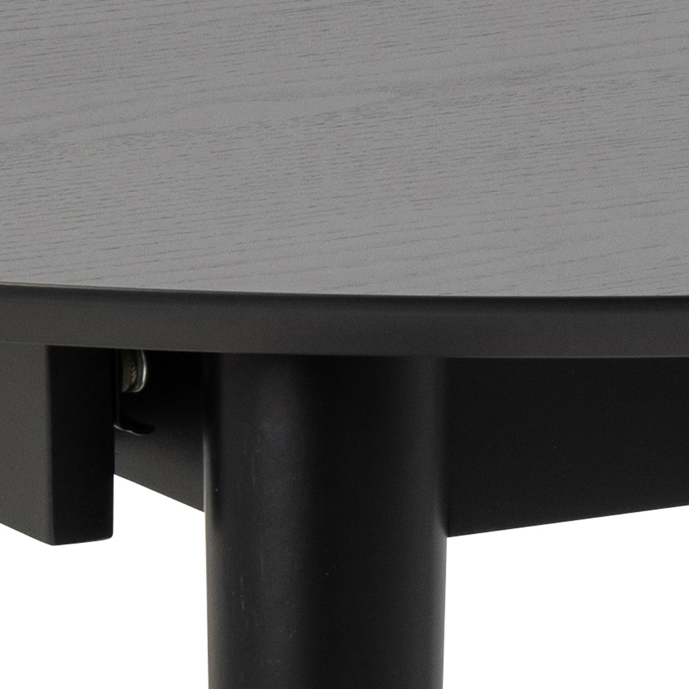 Florence Montreux Cassandra 4 Seater Round Extending Dining Table Black Image 6