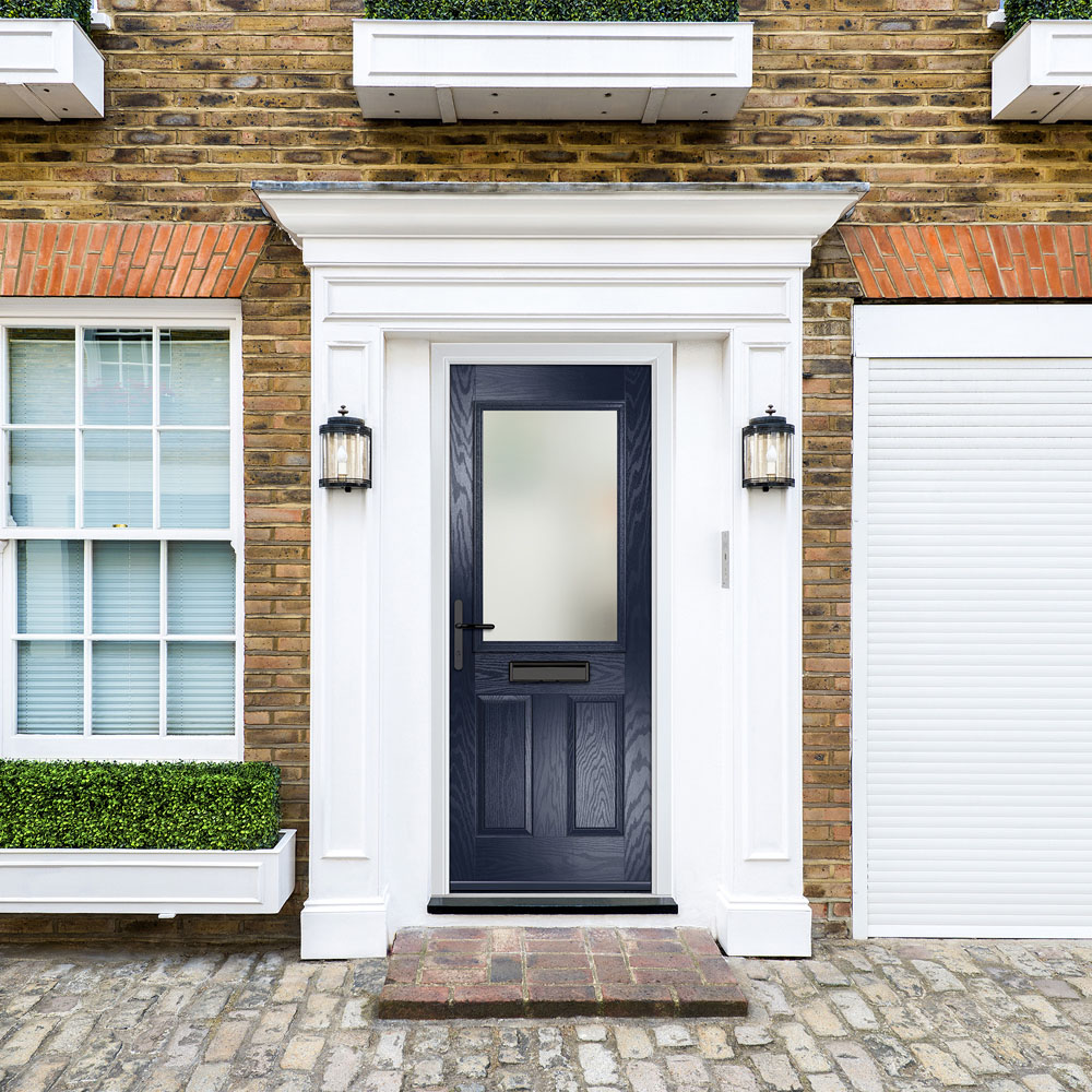 Crystal-Direct Lytham Blue GRP Clear Glass Right Hand Open Front Door 2090 x 920mm Image 2