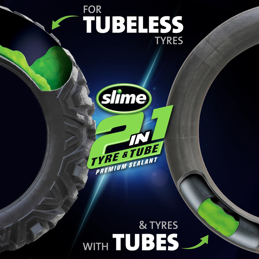Slime 2-in-1 Premium Tyre and Tube Sealant 946ml 2 Pack Image 6