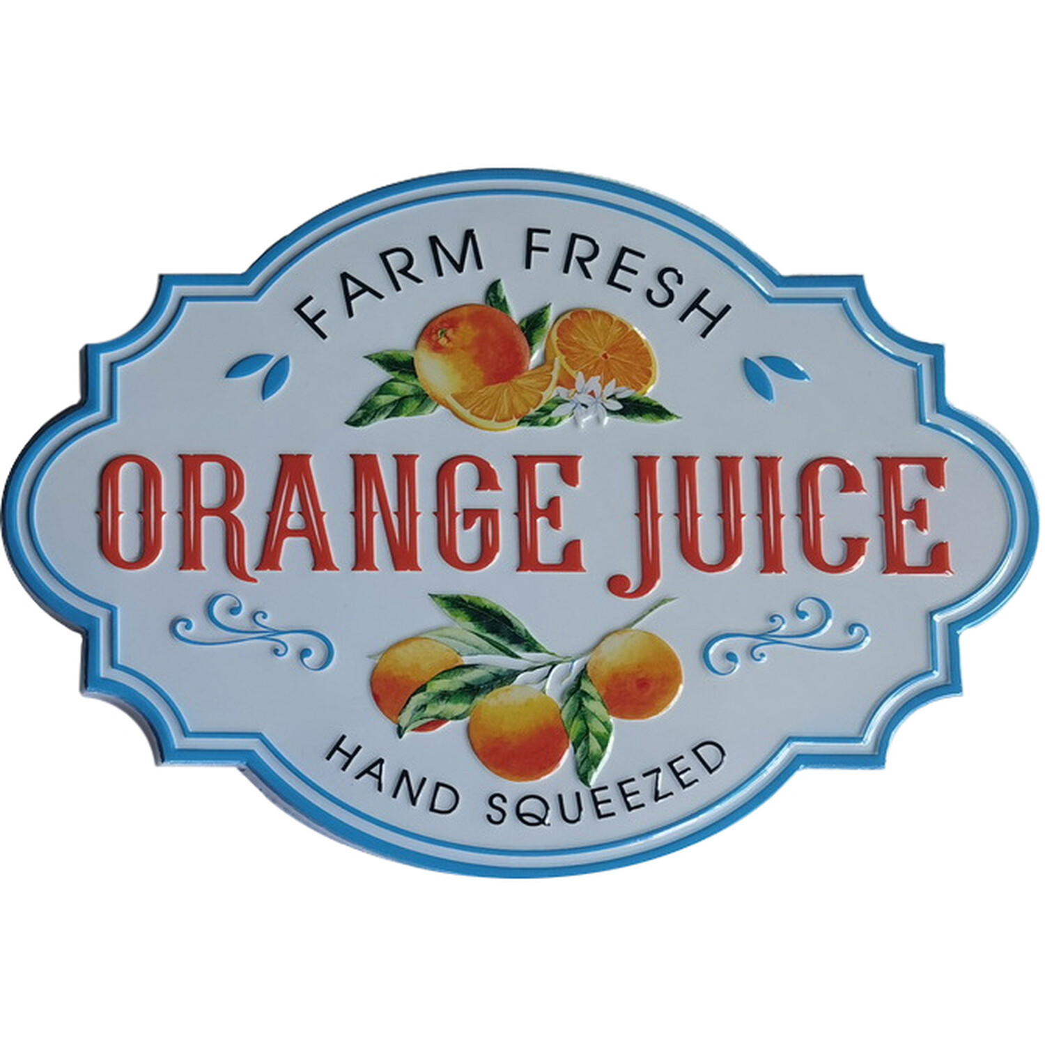 Orange Juice Metal Sign Image 1