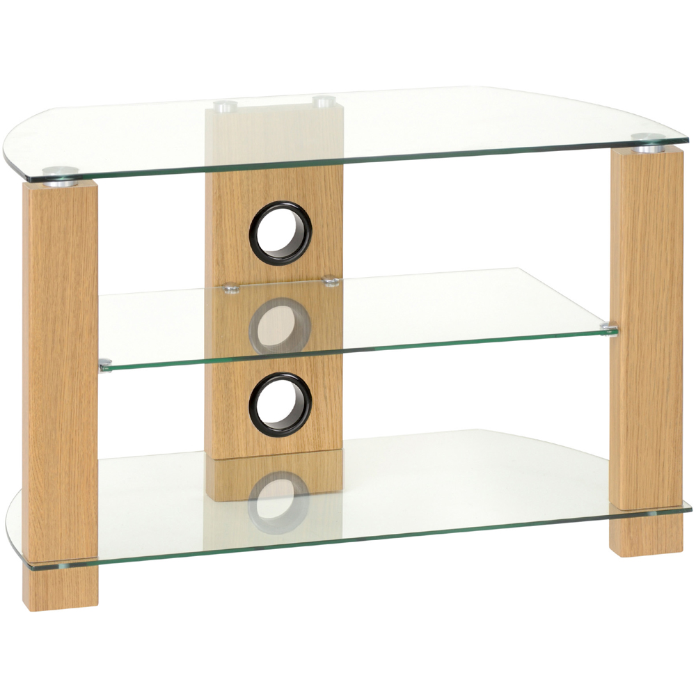 TTAP Vision 2 Shelf Oak TV Stand 800mm Image 2