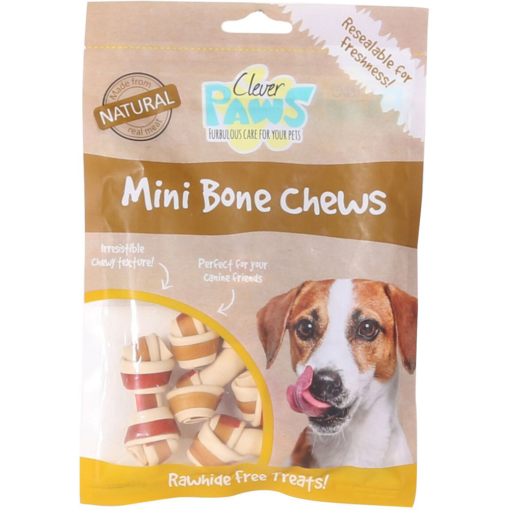 Clever Paws Mini Bone Chews 80g Image 1