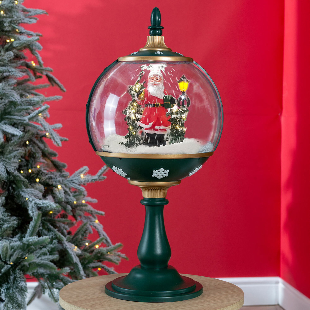 Snowing Table Lantern - Green Image 2