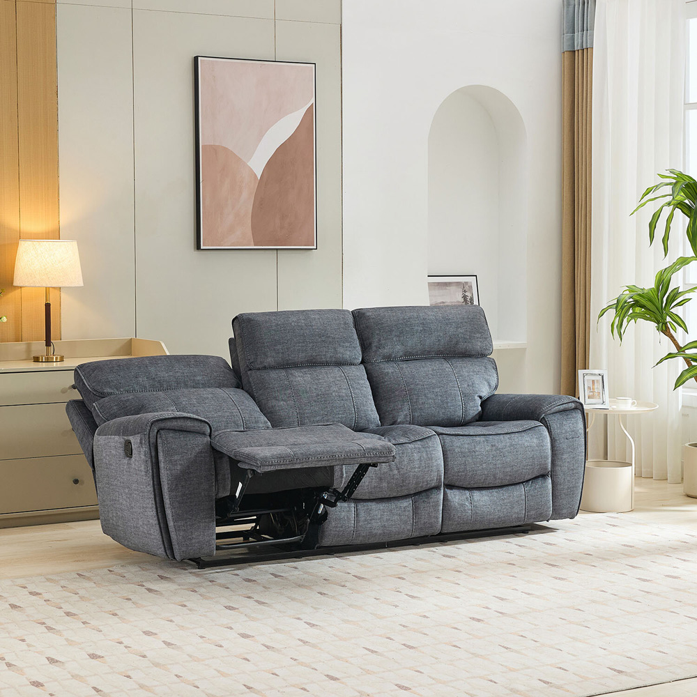 Cancun Reclining Sofa - Grey / 3 Image 6