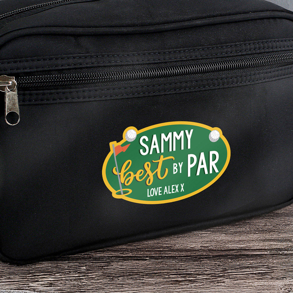 Personalised Memento Company Personalised Best By Par Wash Bag Image 3