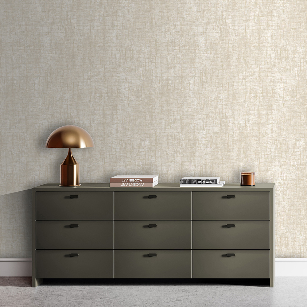 Muriva Etta Texture Cream and Gold Wallpaper Image 3