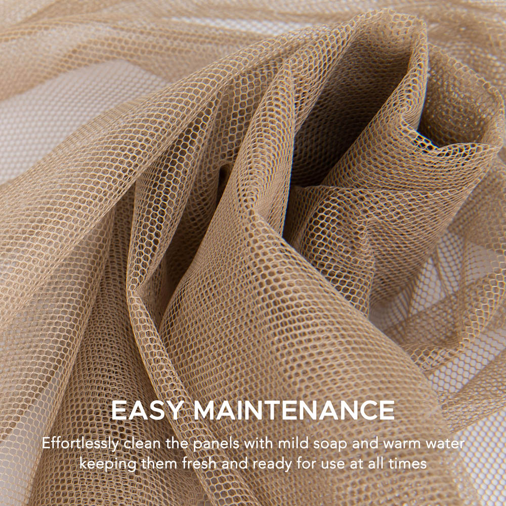 Sunjoy 3.3 x 3.3m Khaki Accessory Netting for Cedar Wood Gazebo (Gazebo Not Include) Image 3