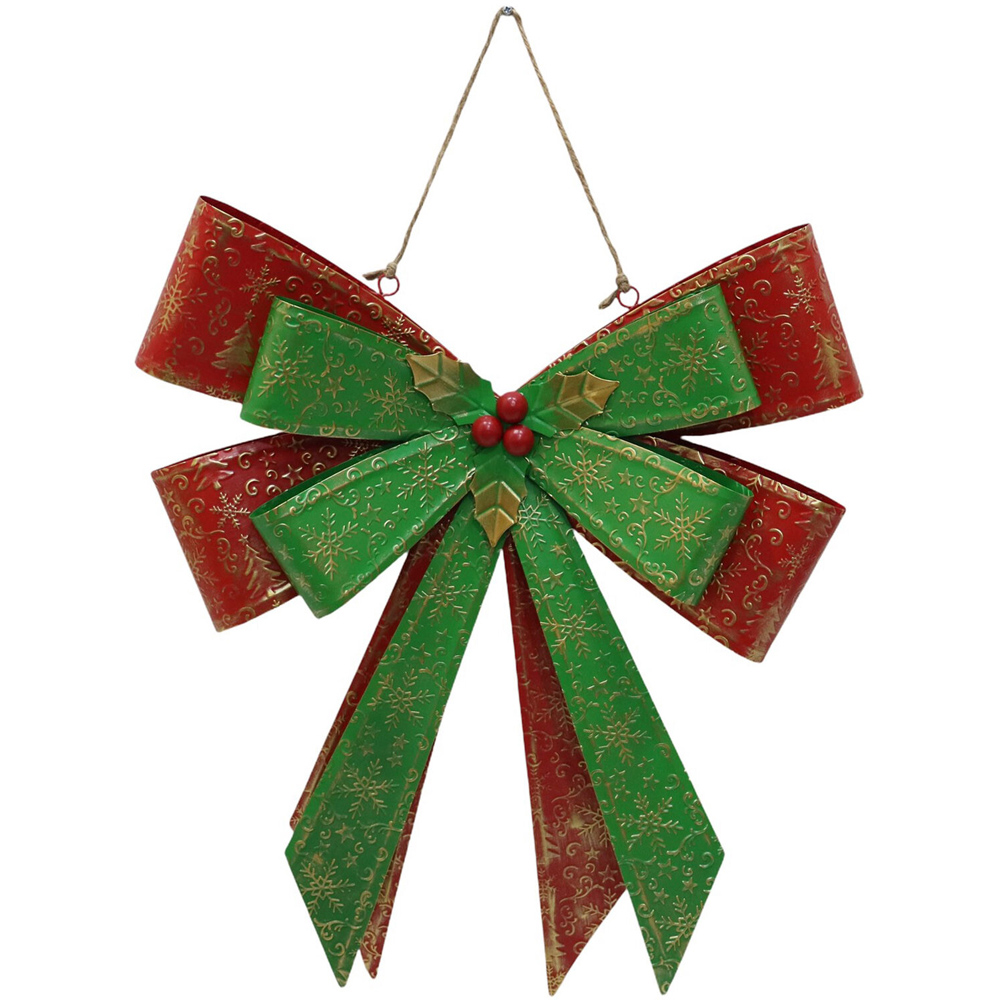 Vintage Bow Festive Wall Decor Image 1