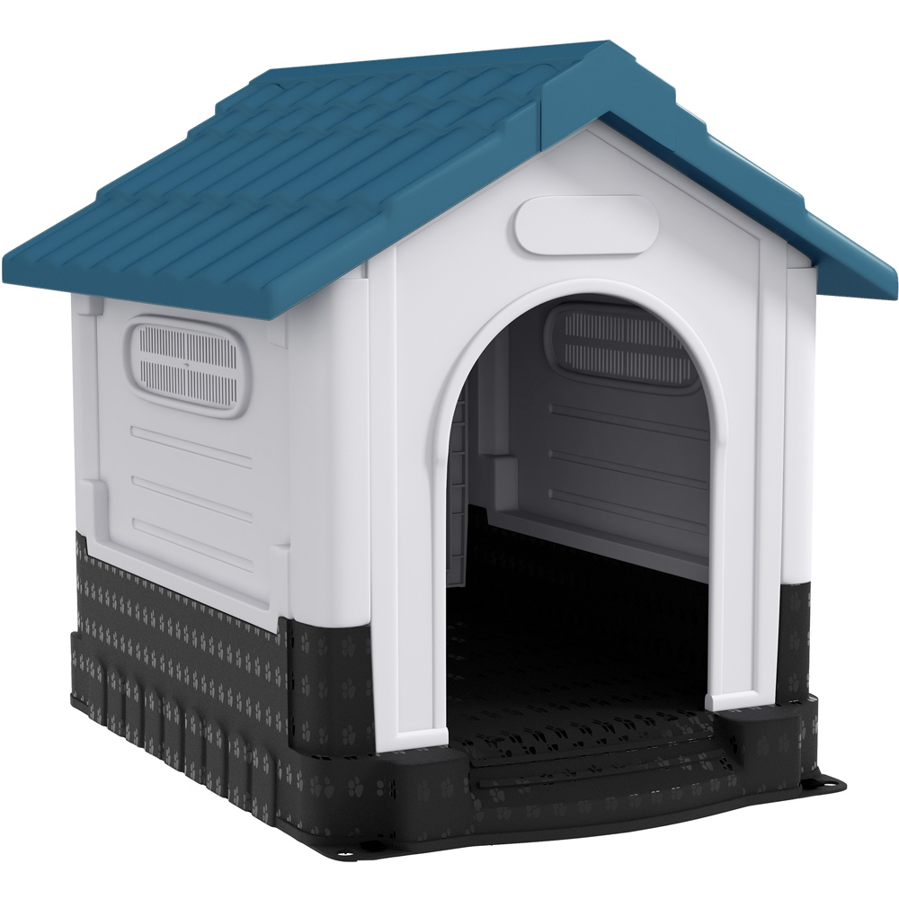 PawHut Blue Outdoor Medium and Large Dog Kennel Image 1