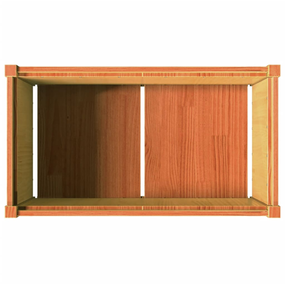 vidaXL Brown Solid Pine Large Rectangular Garden Planter Box 90 x 50 x 50cm Image 7