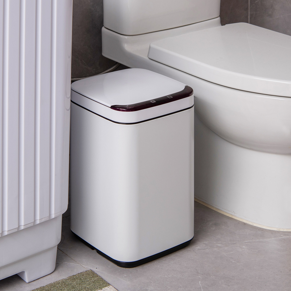 Costway White Intelligent Touchless Bin 13L Image 2
