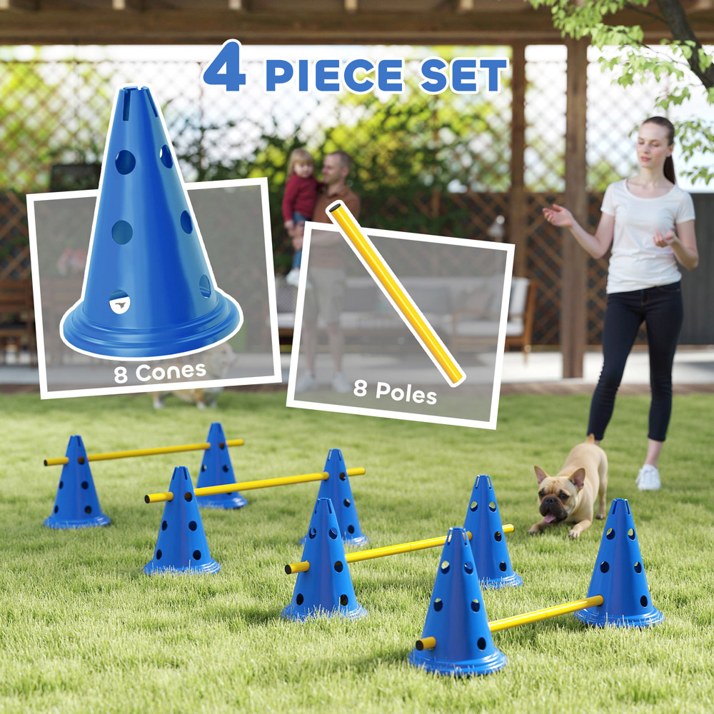 PawHut 8 Piece Blue Dog Agility Training Equipment Set Image 4