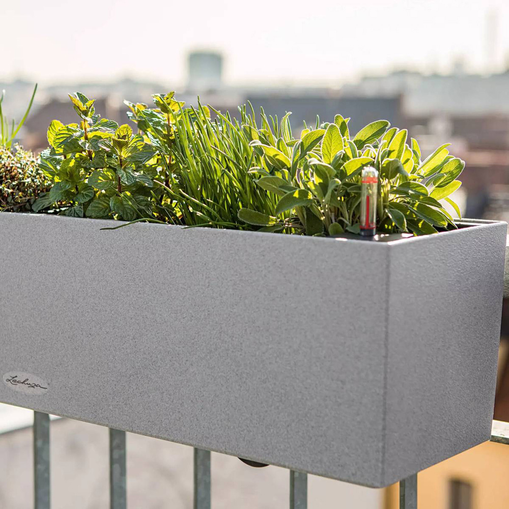 Lechuza Balconera Colour 80 Stone Grey Self-Watering Planter 19cm Image 4
