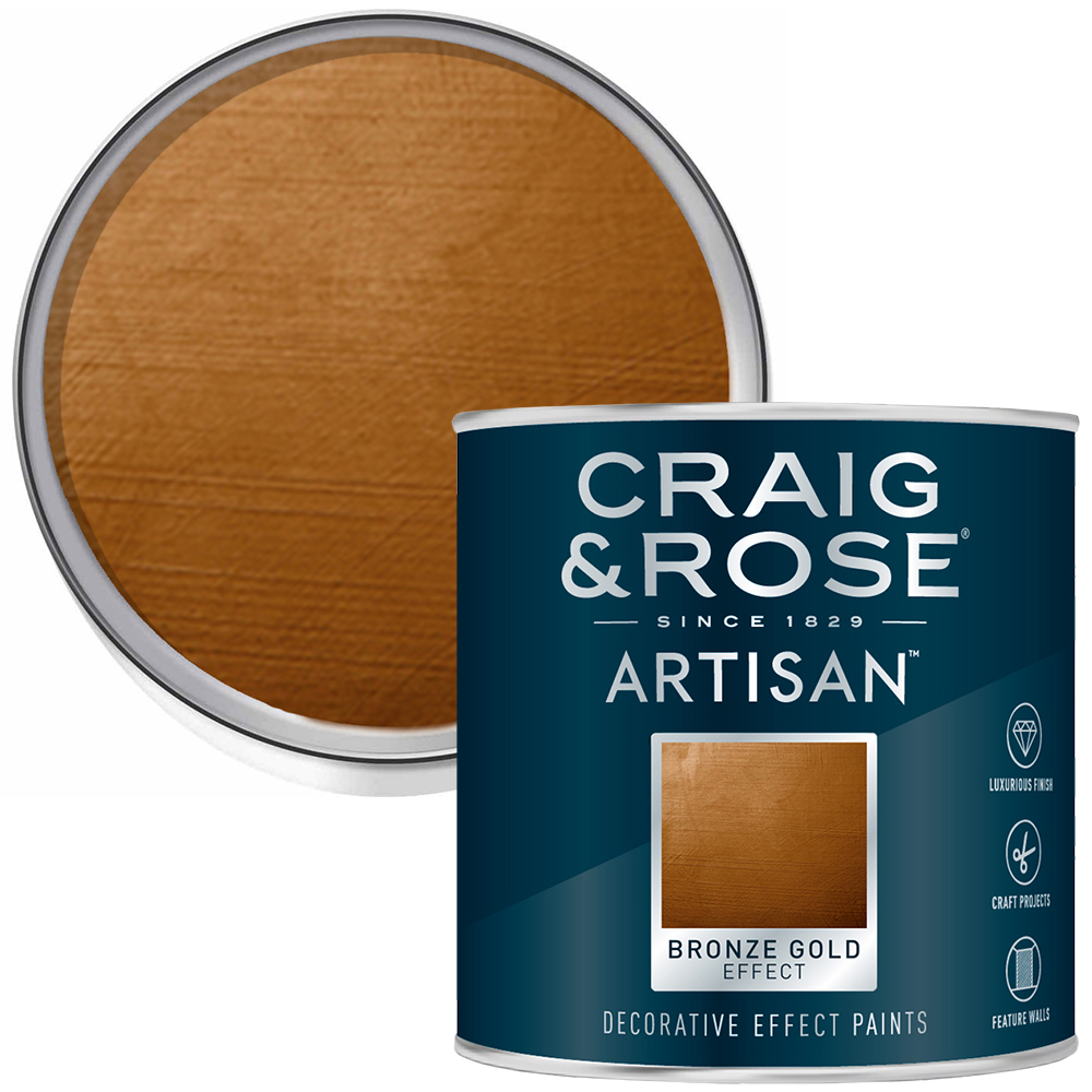 Craig and Rose Artisan Gold Effect Paint Bronze Gold 750ml Image 1